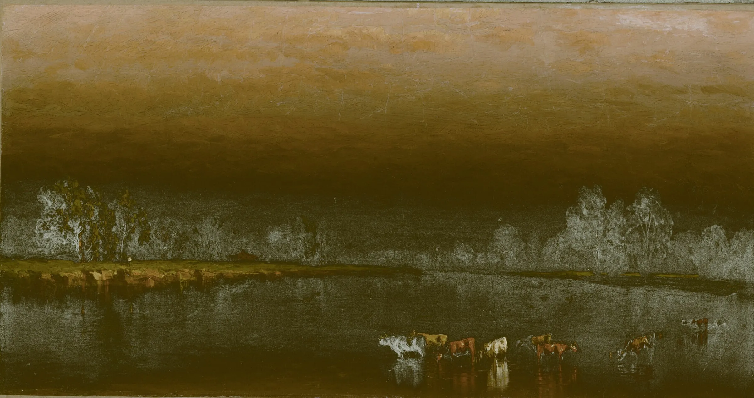 A work made of oil on canvas.