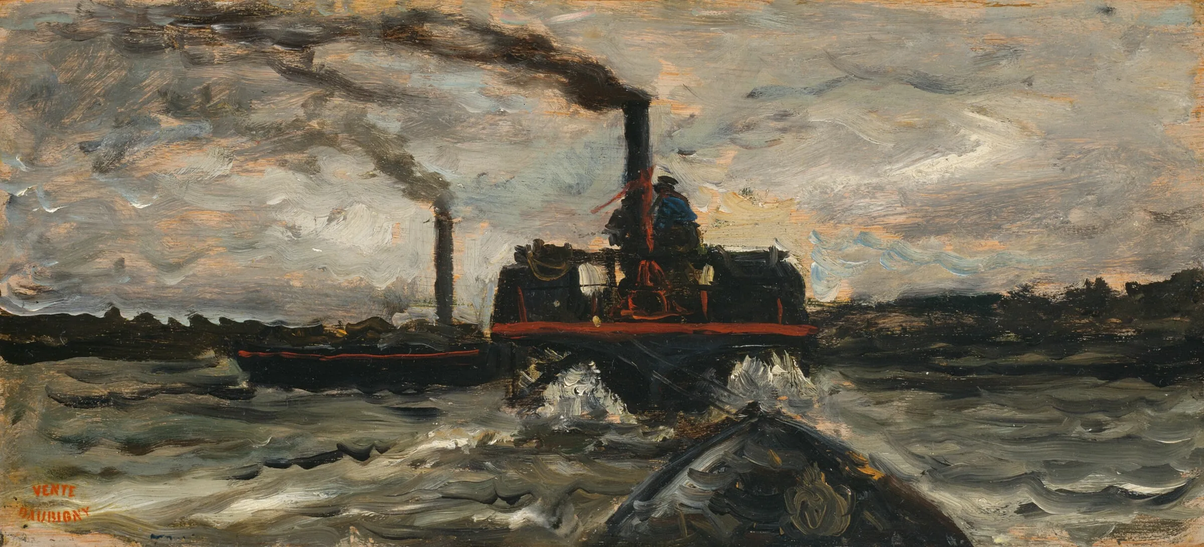 A work made of oil on board.