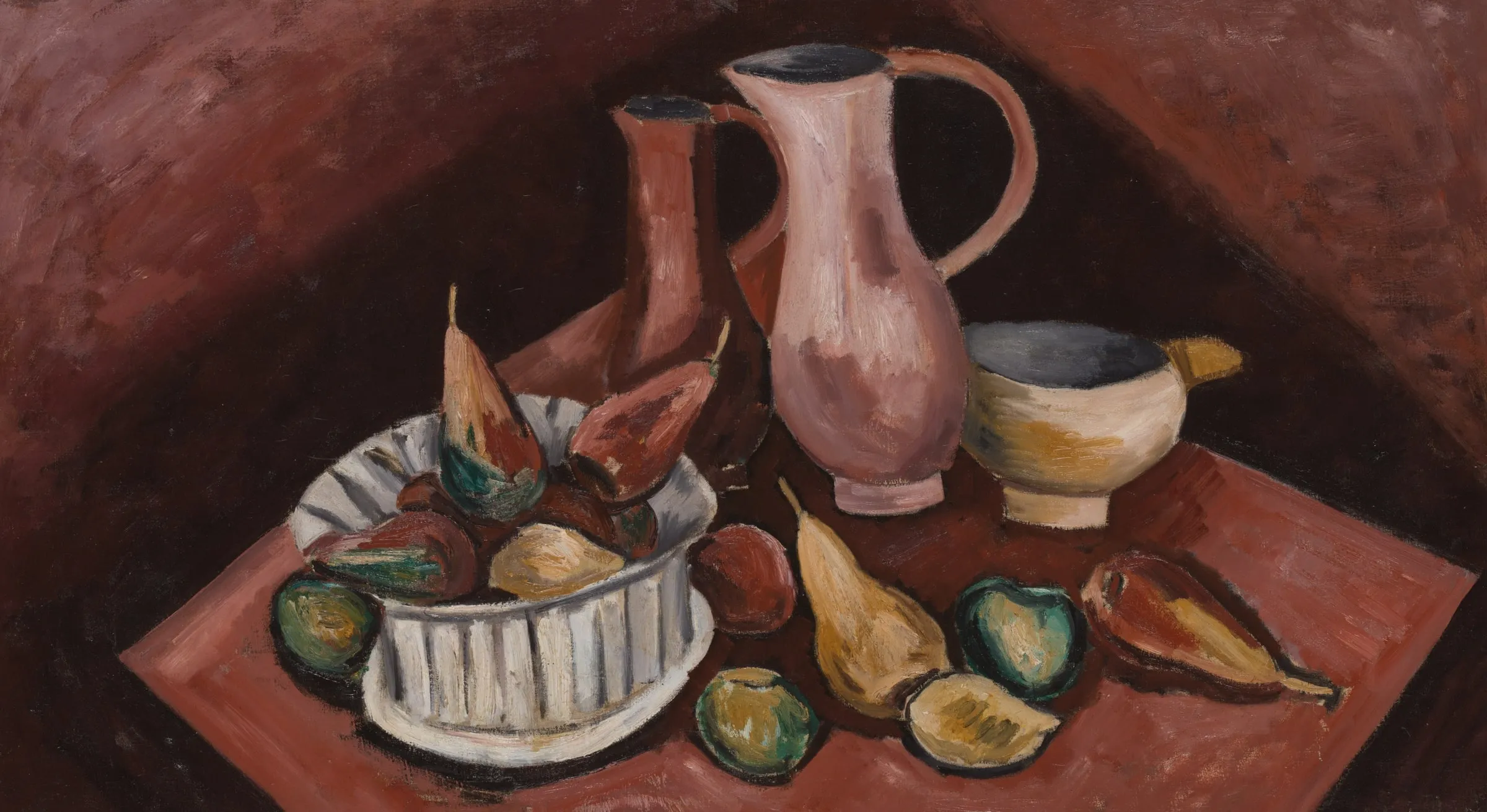 A work made of oil on canvas.