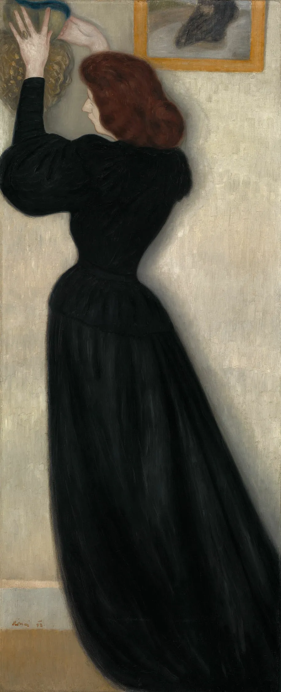 A work made of oil on canvas.